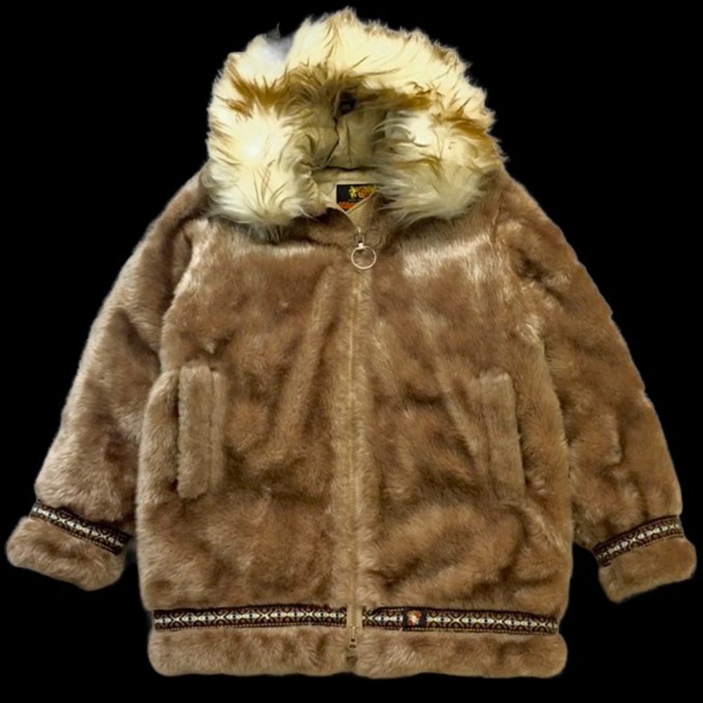 Faux fur vintage 70s coat Modern Boho